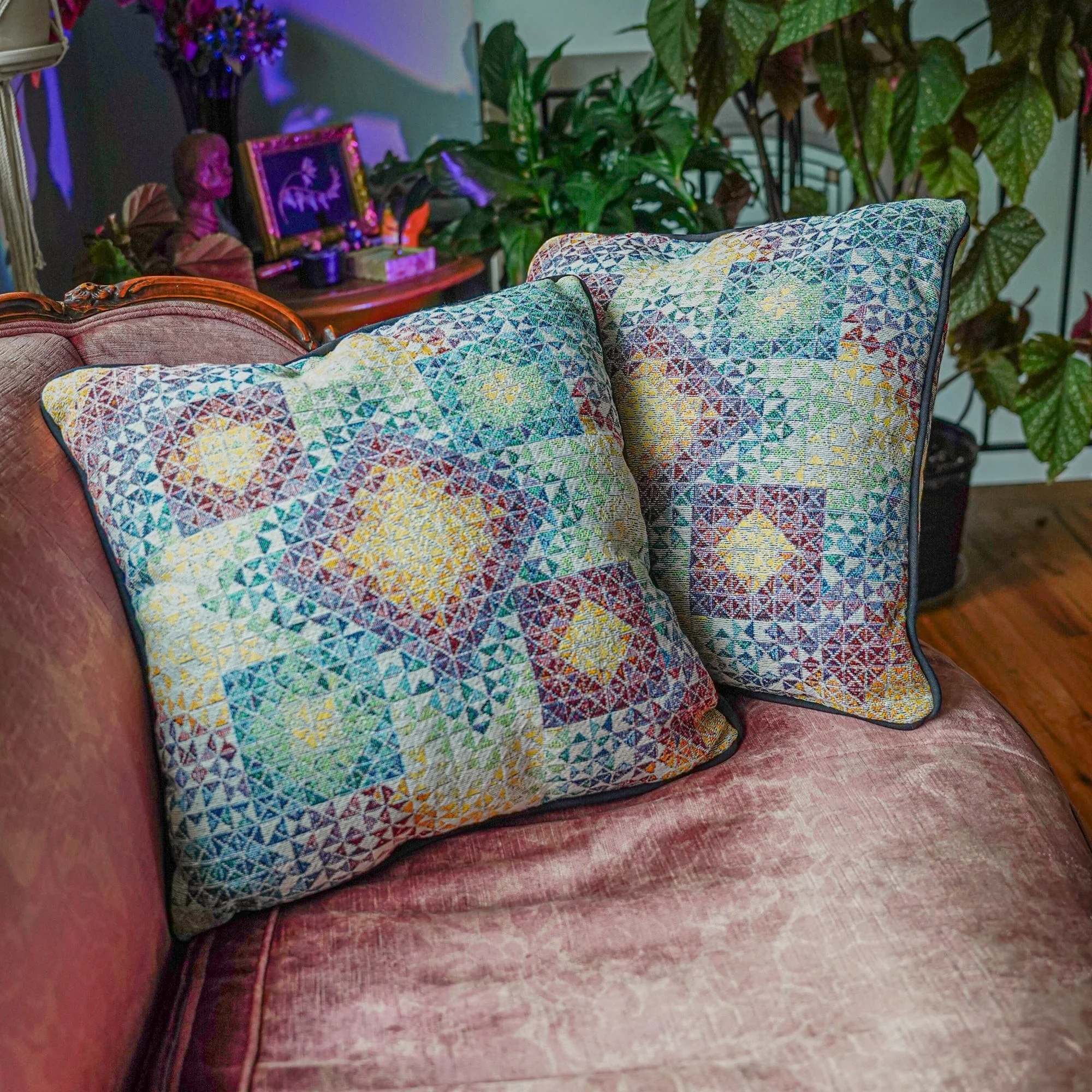 Gems 3 - Woven Pillow - Image 3