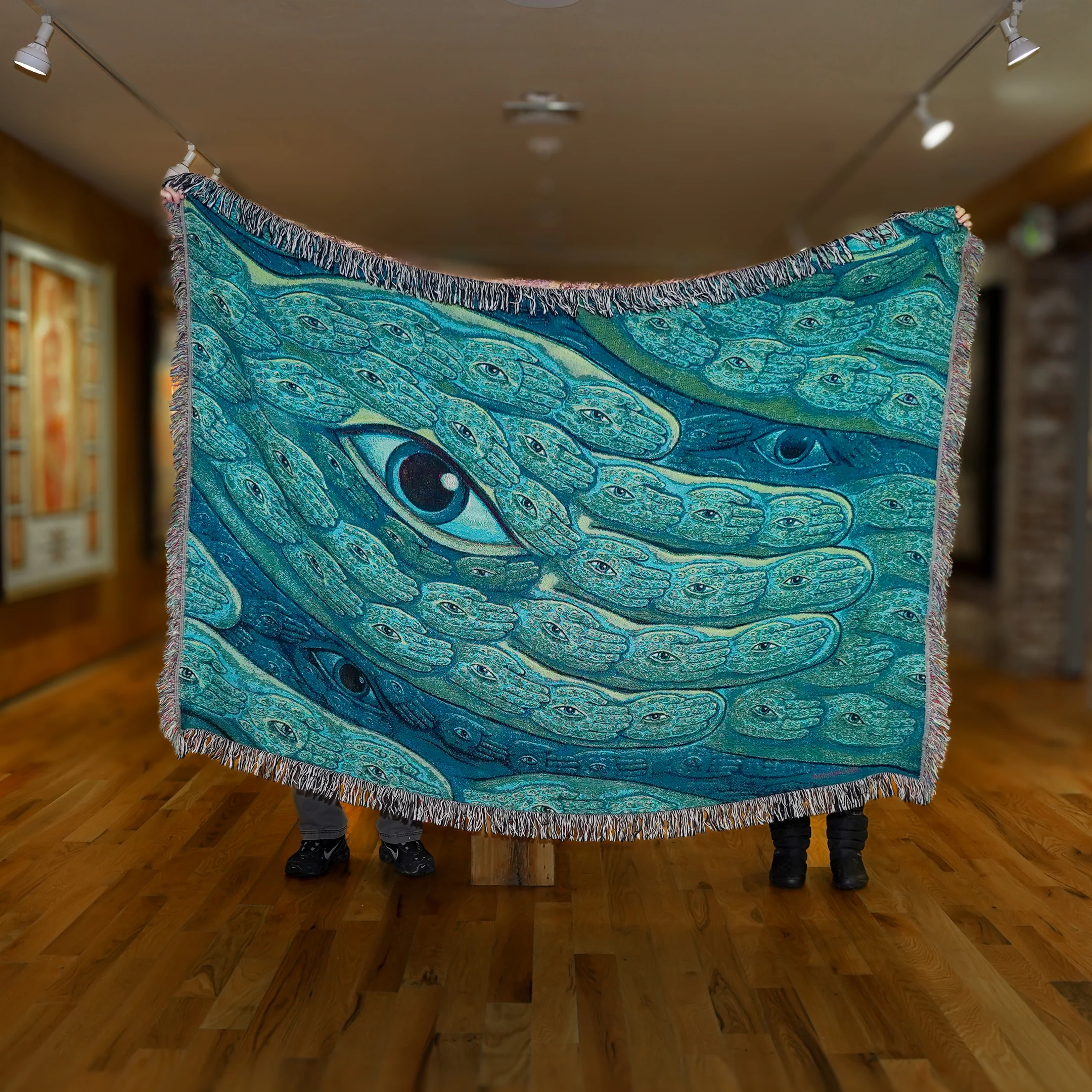 Green Hand - Art Blanket - Image 2