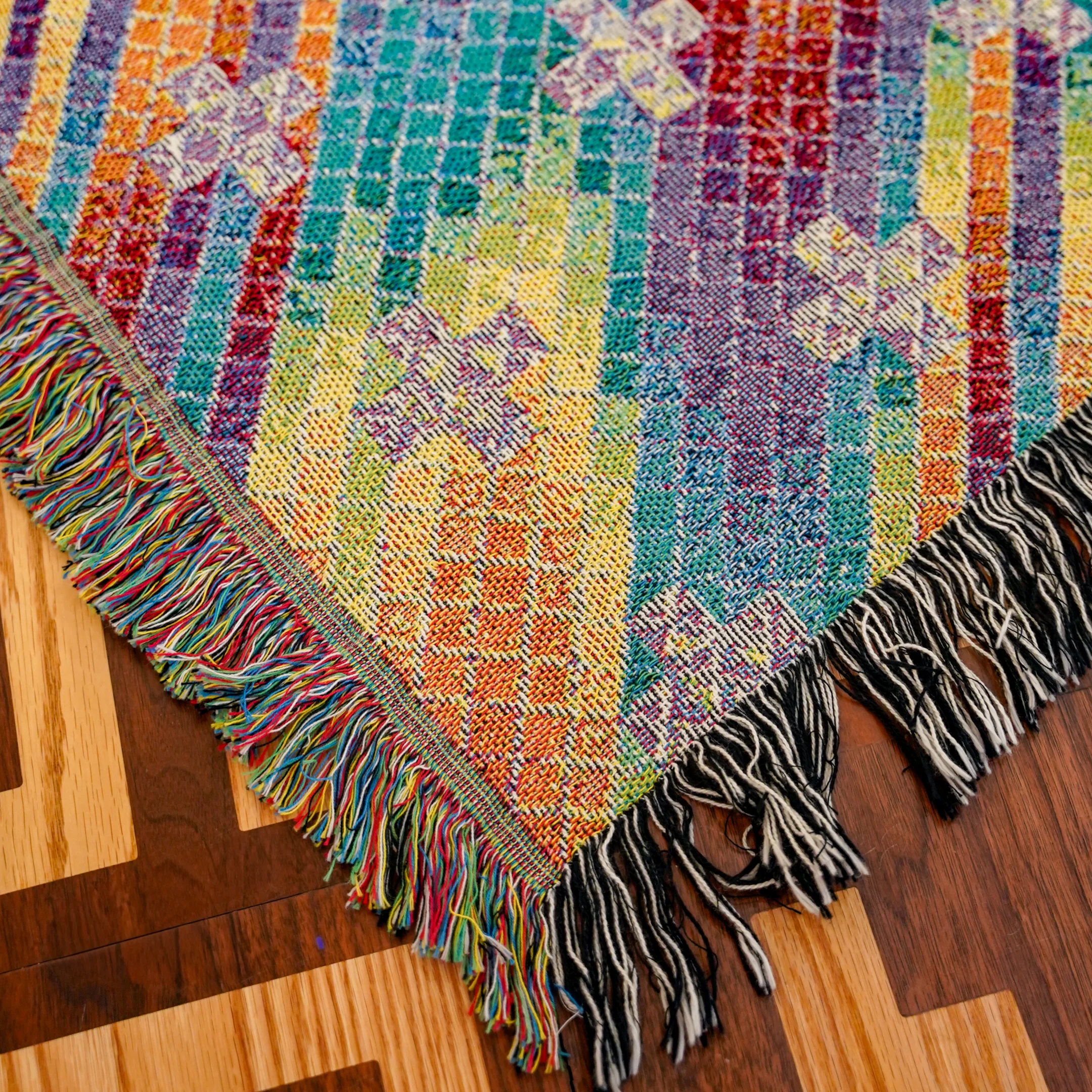 Pearlescent Crossfield in Spectral Rain - Art Blanket - Image 4
