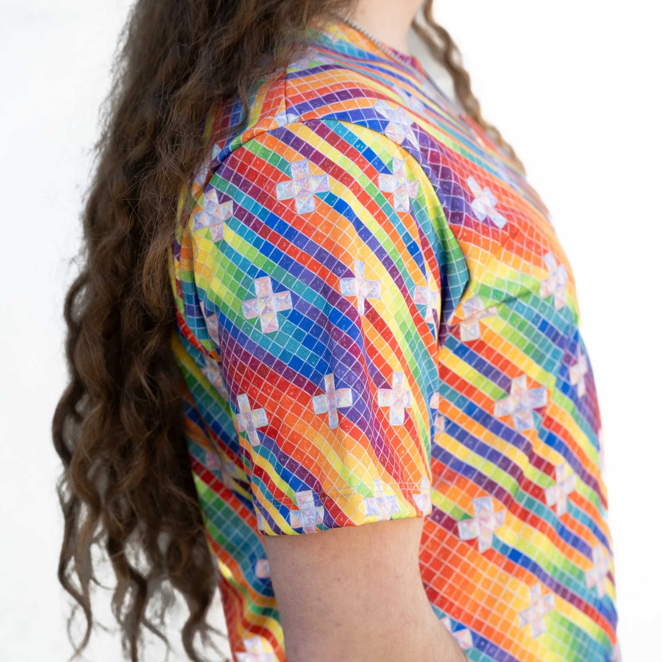 Pearlescent Crossfield in Spectral Rain - Dye Sub Tee - Image 4