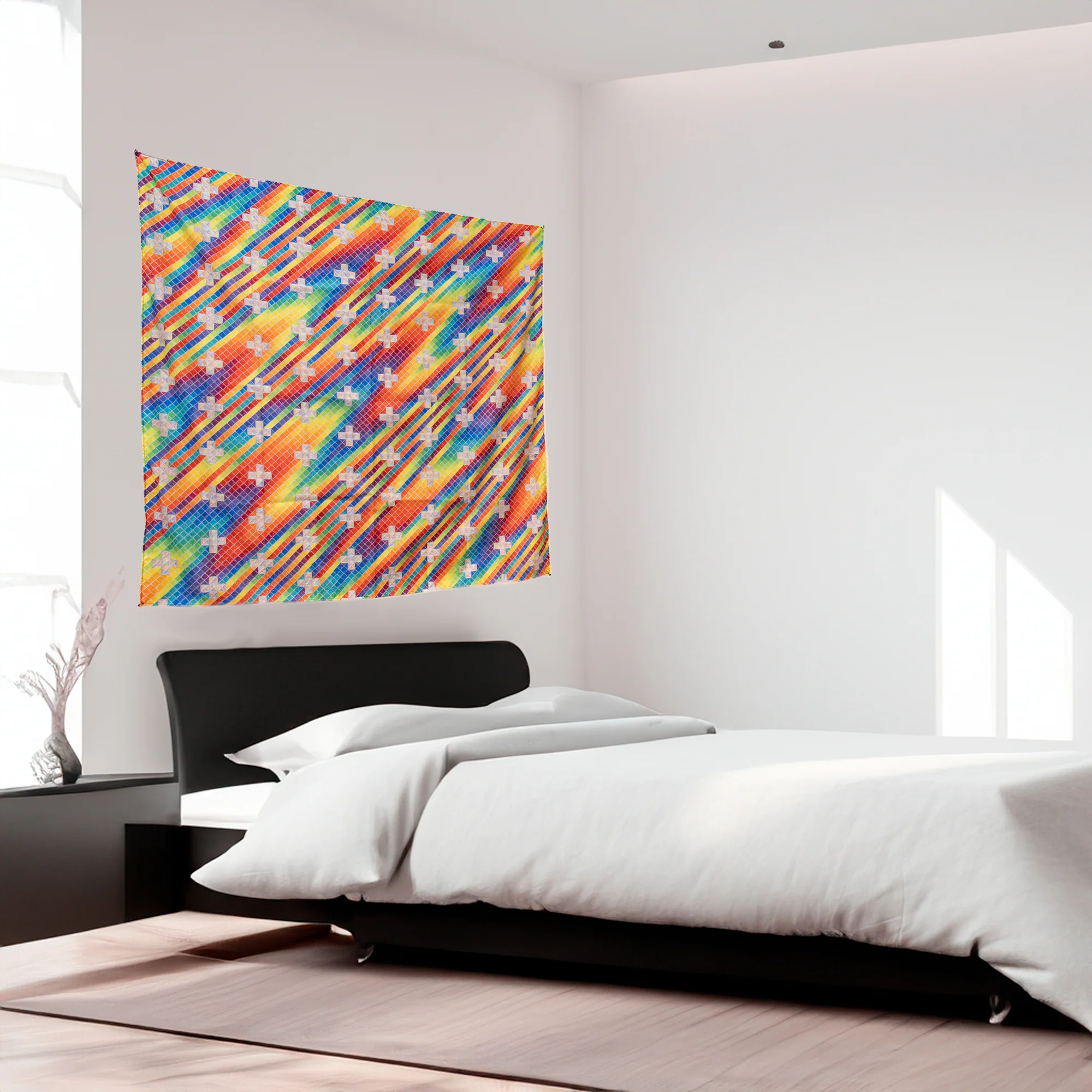 Pearlescent Crossfield in Spectral Rain - Tapestry - Image 2