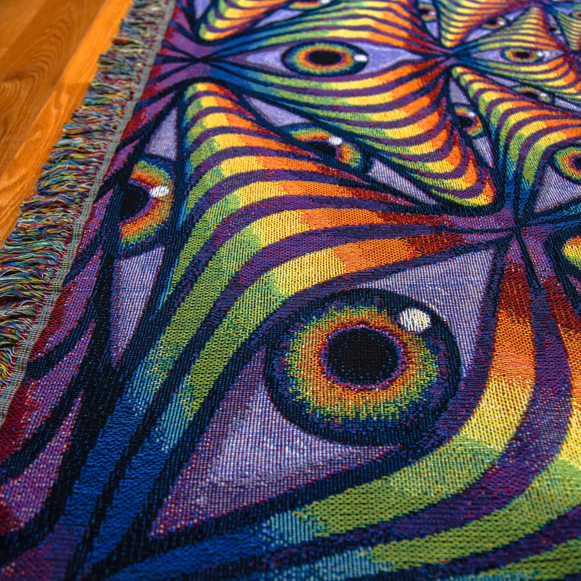 Rainbow Eye Ripple - Art Blanket - Image 4