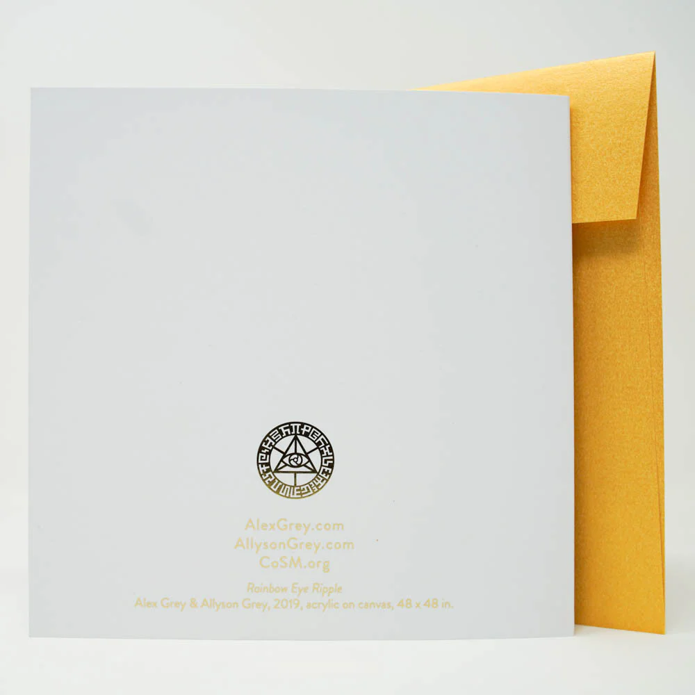 Rainbow Eye Ripple - Gold Foil Notecard - Image 2