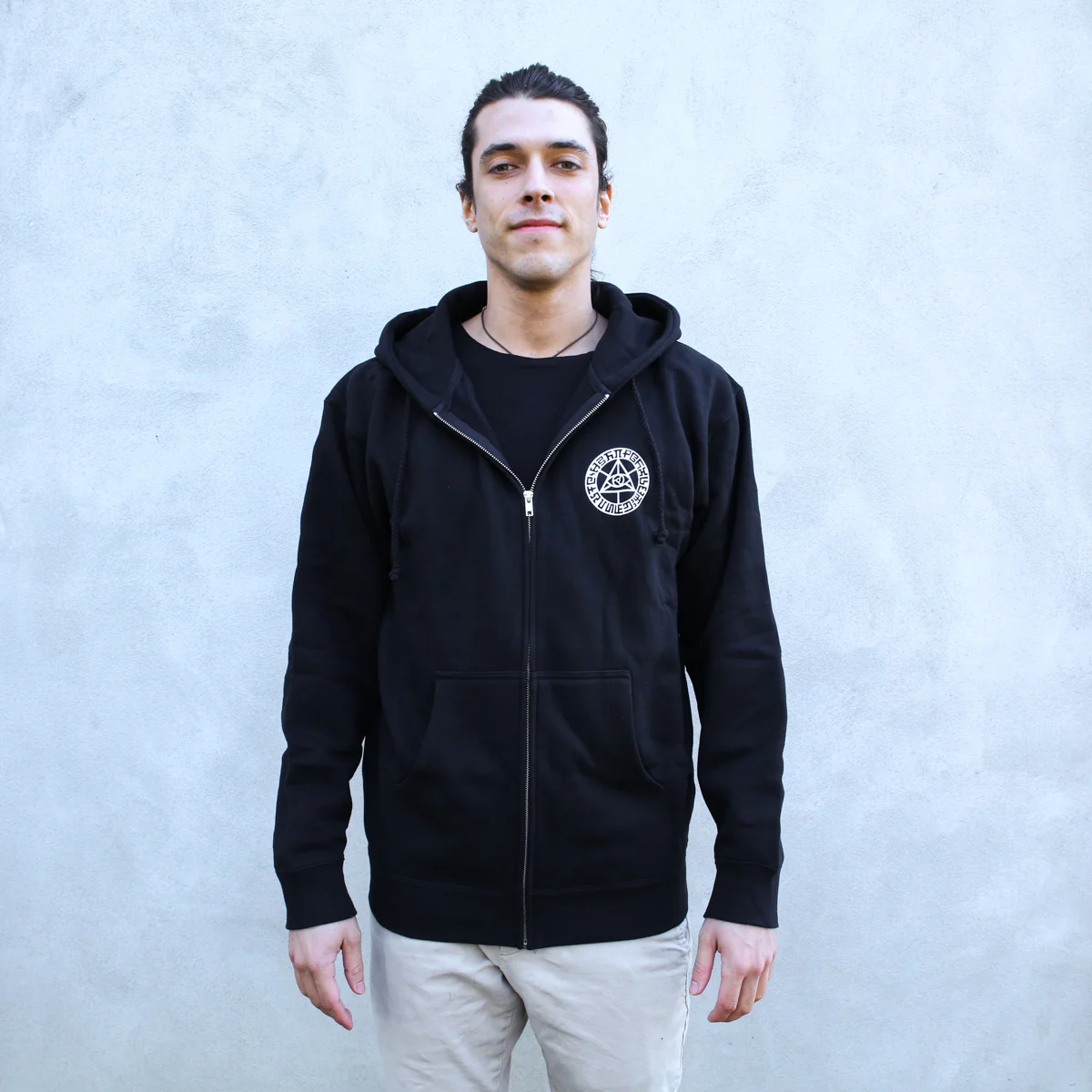 Secret Writing Zip-Up Hoodie - Image 3