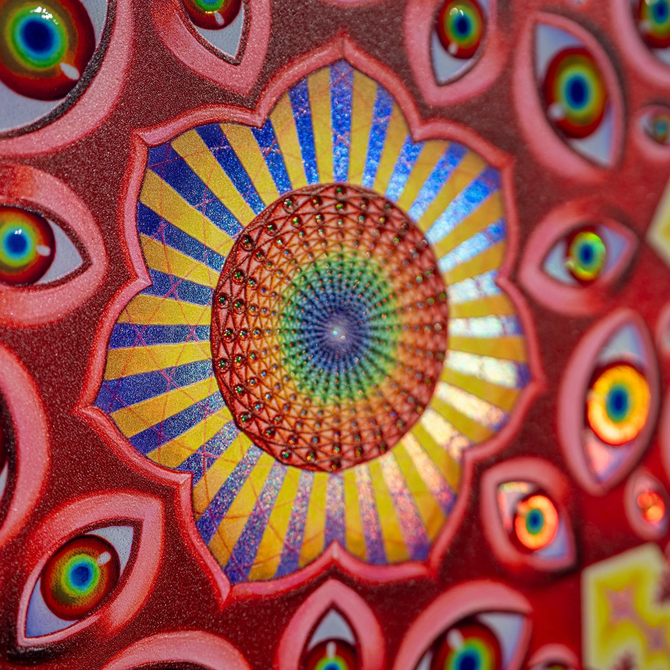 Vision Crystal Tondo - Holographic Textured Metal Print - Image 4