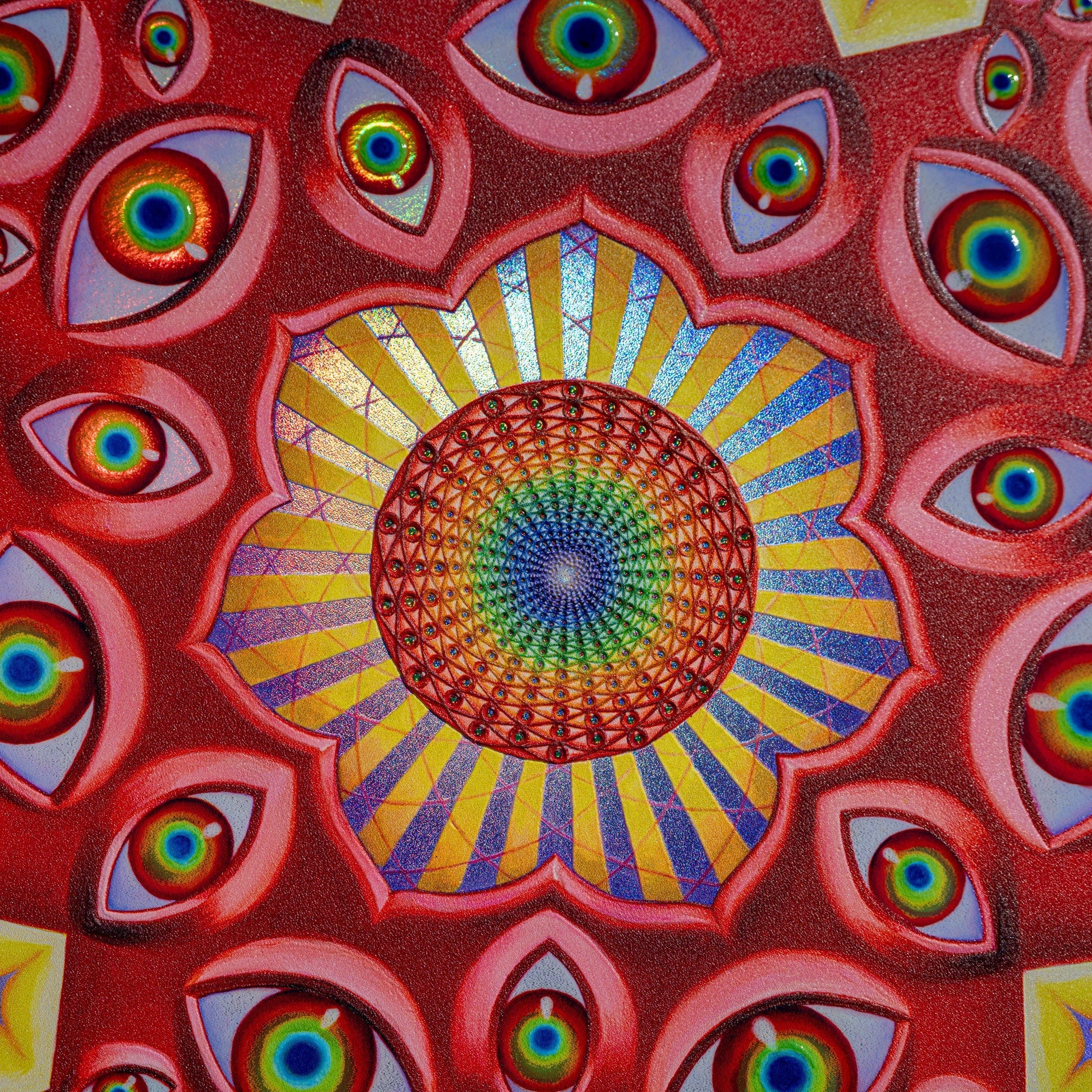 Vision Crystal Tondo - Holographic Textured Metal Print - Image 7
